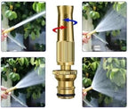 Brass High Pressure Spray Gun with Quick Connect Adjustable Hose Nozzle - Image 3