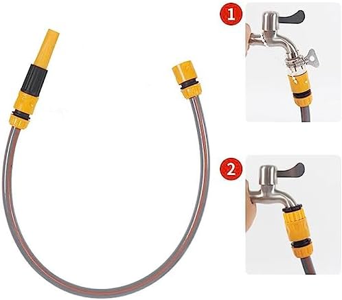Watering Hose Pipe High-Pressure 1/2" Hose, Garden Hose Pipe Reel Renforced PVC Anti Kink, Outdoor Hosepipe, 3 Layer Water Hose with Connectors Set (Color : Gray, Size : 15m) - Image 5