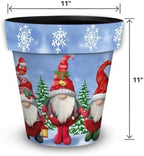 Briarwood Lane Winter Planter 11.75 x 11 x 11 Winter Gnomes Medium - Image 2