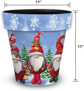 Briarwood Lane Winter Planter 11.75 x 11 x 11 Winter Gnomes Medium - Image 2