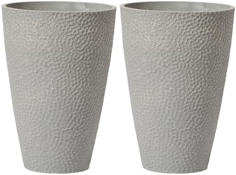 LA JOLIE MUSE Tall Outdoor Round Planter Set of 2, 20 Inch Large Flower Pot by LaJol%C3%ADeMuse