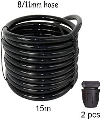 8/11mm Garden Watering Hose 3/8'' PVC Water Tubing, for Garden Drip Irrigation Tube with Black End Plug (Size : 15m) - Image 2