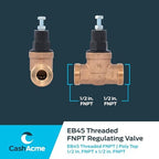Cash Acme EB45 Pressure Regulating Valve, 1/2 Inch NPT Threaded, Poly Top, 60 PSI, PVA08P-DTH-60 - Image 5