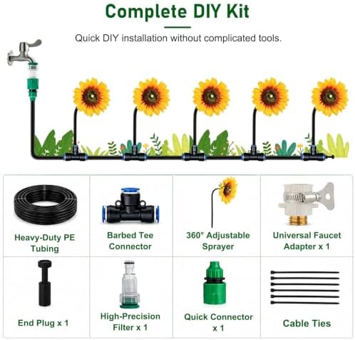 Decorative Misting Sprinkler for Garden Irrigation, Portable Drip System - Image 4