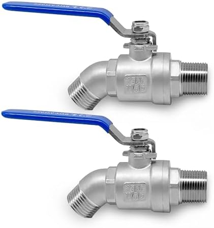 CMI Inc - 3/4 Inch 304 Stainless Steel Hose Bibb, Outdoor Garden Faucet/Spigot Valve, Male × Male Hose Thread, Lead-Free, Rust-Resistant, High-Flow Water Shut-Off for Patio and Plumbing - 2 Pack by CMIINC