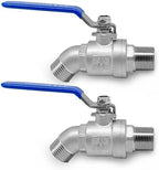 CMI Inc - 3/4 Inch 304 Stainless Steel Hose Bibb, Outdoor Garden Faucet/Spigot Valve, Male × Male Hose Thread, Lead-Free, Rust-Resistant, High-Flow Water Shut-Off for Patio and Plumbing - 2 Pack by CMIINC