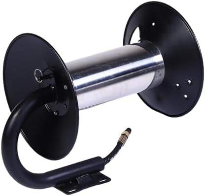 Pressure Washer Hose Reel, 164ft 4000 PSI Heavy Duty Manual Crank Reel with Connectors, Wall Mounted Alloy Steel for High Pressure Washer Hoses - Image 2