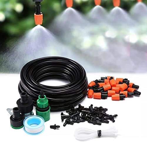 Greenhouse Micro Drip Irrigation Kit, Automatic Irrigation System Patio Misting Plant Watering System, Adjustable Nozzle Emitters Sprinkler Barbed Fittings for Garden, Greenhouse (30M) - Image 2
