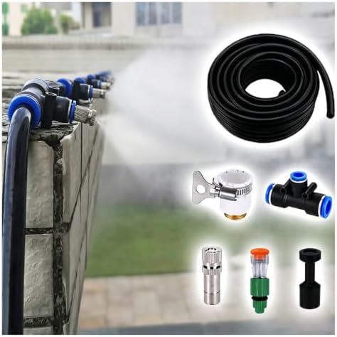 Drip Irrigation System for Raised Garden Bed, Adjustable Mist Nozzles Outdoor Plant Irrigation System, Leak-Proof & Easy Installation by ERRULAN