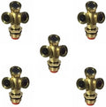 1/2"（DN15） Brass Mist Nozzle Thread Mist Nozzle for Lifting Garden Bed Backyard Outdoor Cooling System（Pack of 5） Three-Jet Spray Head with Filter 5pcs by Unknown