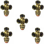 1/2"（DN15） Brass Mist Nozzle Thread Mist Nozzle for Lifting Garden Bed Backyard Outdoor Cooling System（Pack of 5） Three-Jet Spray Head with Filter 5pcs by Unknown