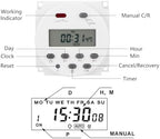 Timer Switch, AC 110V 16Amp, Programmable Timer Time Relay Switch - Image 4