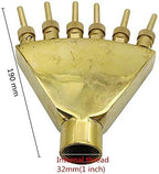 Quick Connect Garden Hose 1 Pc 1 Inch Brass Adjustable Phoenix Tail Scattering Fountain Nozzle with Sperately Valve Garden Landscape Ornamental Sprinkler (Color : 1 inch) - Image 3