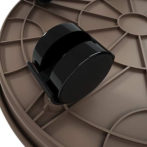 2 Pack 15.5" Brown Plant Caddy with Easy Moving Caster Wheels Round Movable Planter Dolly Trolley Tray Pallet Outdoor Indoor Tree Flower Stand Planter - Image 3