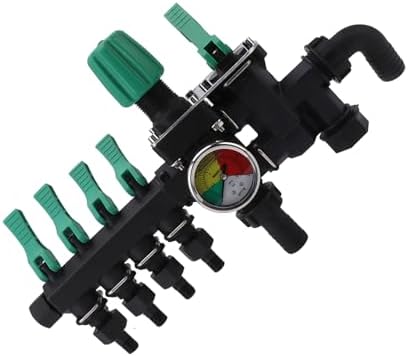 Hose Manifolds 4 Way Spigot Splitter Separate Switch Multifunction Easy Installation Oxidation sturdy for Farm Garden with Pressure Instrument - Image 3