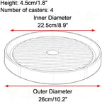 Plastic Trays for Plants with Wheels, Drip Trays for Potted Plants, 2 Pcs - Image 2