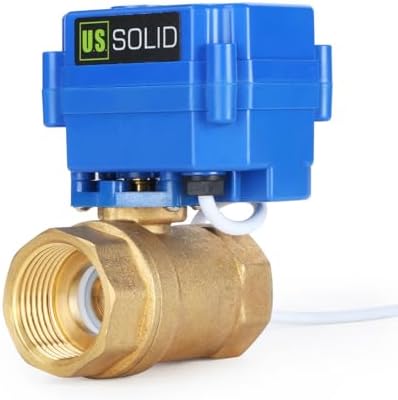 U.S. Solid Motorized Ball Valve- 1" Brass Ball Valve with Standard Port, 9-24V AC/DC and 2 Wire Auto Return Setup, Normally Open - Image 5