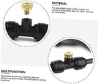 Sosoport 4sets Misting Tee Brass Misting Nozzle Tees Mist Nozzle Sprinkler for Irrigation Cooling System - Image 4