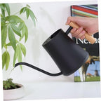 Watering Can and Wooden Handle with Long Spout Vintage Stainless Steel - Image 3