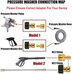 Hose Connector 6pcs Swivel M22 to 1/4" Quick Connect Hitch for High Pressure Wash Gun to Hose Adaptor Connection for Garden Fitting(M22 14MM Connect) - Image 4
