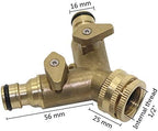 Shut Off Valve 3/4" Brass 2-Way Shut Off Coupling With Valve,16mm - Image 2