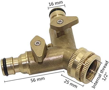 Shut Off Valve 3/4" Brass 2-Way Shut Off Coupling With Valve,16mm - Image 2