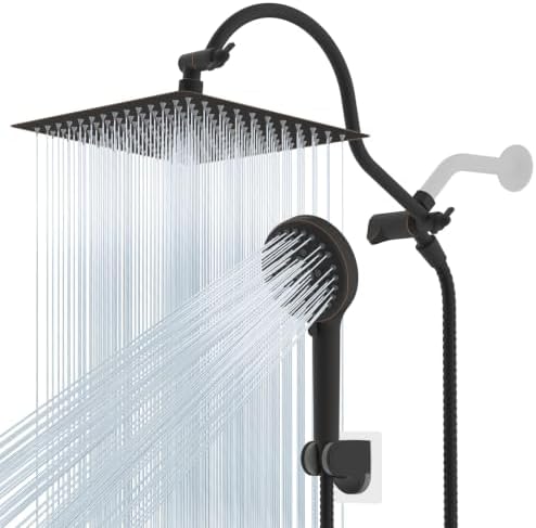 Hibbent All Metal High Pressure Rainfall 12'' Shower Head with Handheld by Hibbent