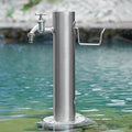 Pool Fountain Acrylic Waterfall Spillway Decorative Water Feature,Stainless Steel Freestanding Garden Water Column - Anti-Freeze Faucet Fountain Decorative Wat by Unknown