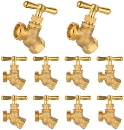 10Pack Seelink 1/2" FIP x 3/4" MHT No-Kink Heavy-Duty Hose Bibb Valve by Seelink