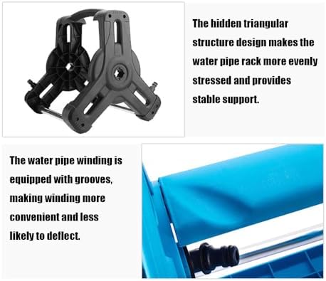 Garden Hose Reel Cart with Crank Handle, PVC Hose and Copper Sprinkler Head, Portable Storage Winding Reel for Outdoor Watering - Image 5