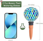 Mosaic Watering Globes 2 Pack Self Watering Spikes Red - Image 2