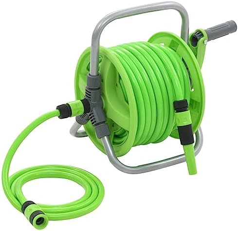 Retractable Garden Water Hose Reel 65.6ft PVC Hose with 6.6ft Lead-in Hose, Wall-Mounted Irrigation System with Spray Nozzle, Adjustable Flow for Lawn, Patio and Car Cleaning by Unknown
