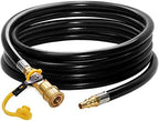18 Ft RV Propane Quick Connect Extension Hose with 1/4 Inch Hose Fittings by DOZYANT