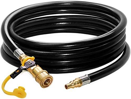 18 Ft RV Propane Quick Connect Extension Hose with 1/4 Inch Hose Fittings by DOZYANT