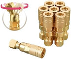 RayMagic Upgraded 1/4'' NPT Air Hose Fittings, 1/4 Inch Brass Female 360° Swivel Coupler, Quick Connector M Style Air Coupler,1/4 Inch Air Fittings For Air Compressor Accessories 8-Pack by RayMagic