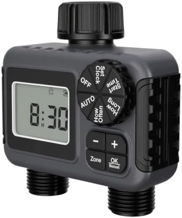 Dual Outlet Sprinkler Timer for Garden Hose, Automatic Irrigation System - Image 2