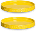Eightpot Plant Water Catcher Tray 7.5 Inch, 2 Pack Ceramic Plant Saucers for Indoors Outdoors, Round Plants Plates to Catch Water, Modern Decorative Plants Dishes to Catch Water, Yellow by Eightpot