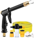Garden Hose Nozzle High Pressure Water Flow Adjustable Rotation Aluminum Alloy Adapter Black(2) by Unknown