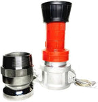 SAFBY Fire Hose Nozzle 2 Inch NPSH/NPT Thermoplastic Fire Equipment Spray Jet Fog with 2 Inch Aluminum Female and Male Fitting by SAFBY