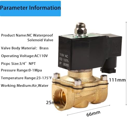 AC110V Brass Solenoid Float Valve Automatic Liquid Level Switch - Image 4