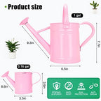 Metal Watering Can (1 Gallon) for Outdoor&Indoor Plants with Free Small Watering can for Kids, Plant Watering Can with Removable spout, Perfect for Garden Flower, Houseplants, Pink - Image 2