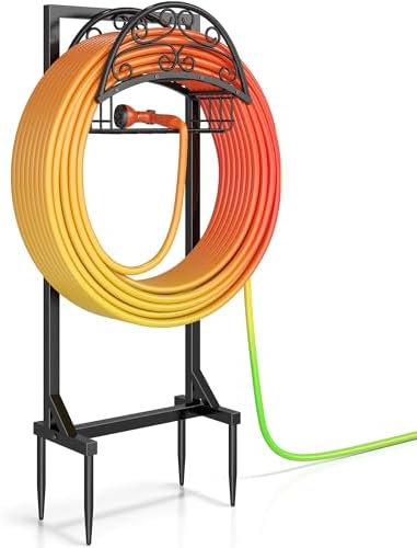 Garden Hose Holder, Rustproof Water Hose Reel for Outside by Silvonte