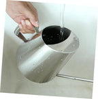 Watering Can Silver 900ml Long Spout Stainless Steel Vintage - Image 5