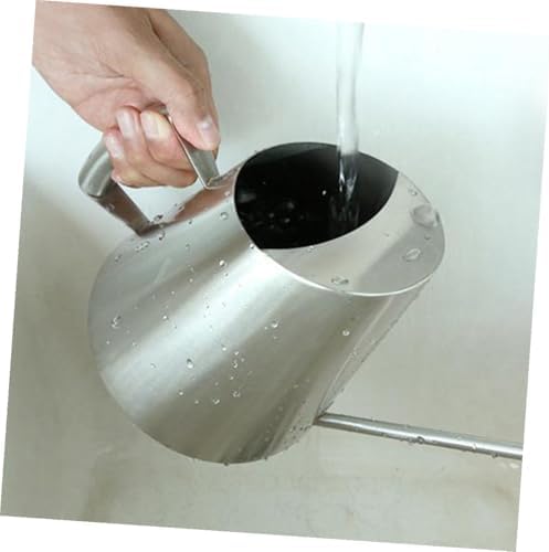 Watering Can Silver 900ml Long Spout Stainless Steel Vintage - Image 5