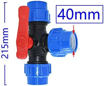 Hose Connector Adapter 20/25/32/40/50/63mm PE Pipe Three-way Quick Connection Valve 3 Way Garden Faucet Plastic Valve T-type Manifold 1Pcs (Color : 50MM) - Image 7