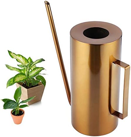 Garden Stainless Steel Long Spout Watering Can Pot, Indoor Plant Watering Can, Flower Plant Irrigation Tool Gold 1.5L - Image 5