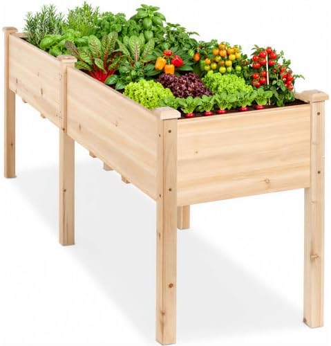 DUMOS 72x23x30 Inch Raised Garden Bed, Elevated Wood Planter Box with Legs by DumosLifestyle