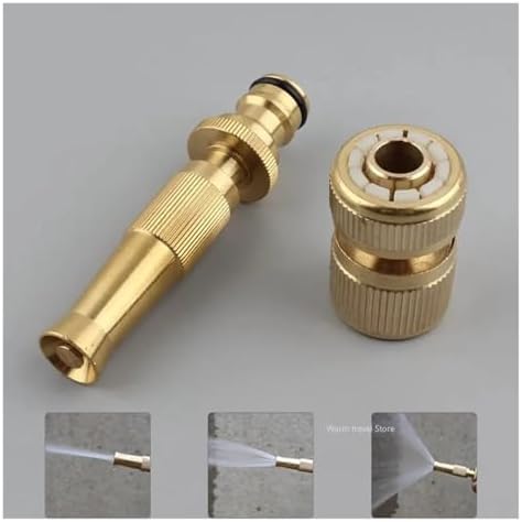 Brass Spray Nozzle Water Gun, Adjustable Garden - Image 5