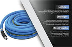 BLUBIRD BB3425 3/4" x 25' Rubber Air Hose, 100% Rubber, Lightest, Strongest, Most Flexible, 300 PSI, 50F to 190F Degrees, Ozone Resistant, High Strength Polyester Braided - Image 4