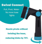 Heavy Duty 5-Pattern Thumb Control Hose Nozzle with Swivel Connector Ergonomic Non-Slip Grip Garden Water Sprayer - Image 2